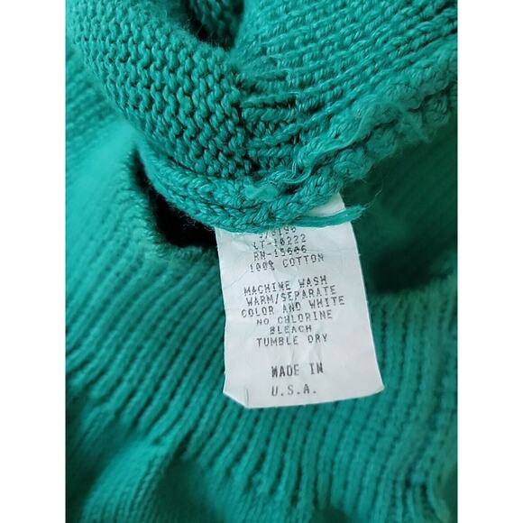 Vintage NBC Broadcast Sweater Size L Peacock Logo V Neck Long Sleeve 80s - Picture 6 of 6